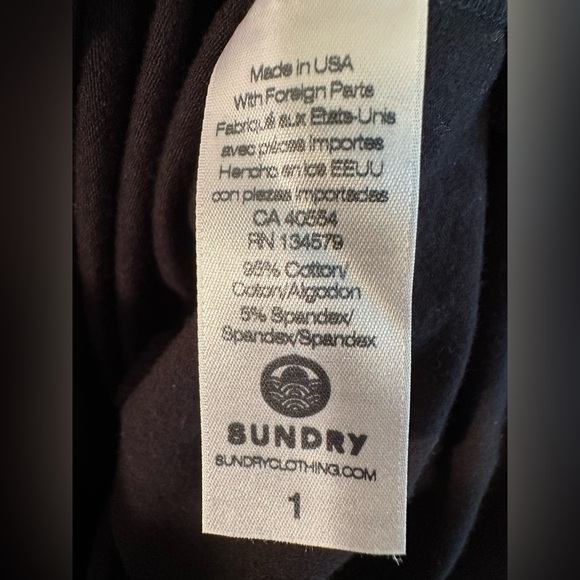 SUNDRY x EVEREVE Black Weekender Tank Racerback Dress Drawstring POCKET 1 SM USA - Picture 7 of 14